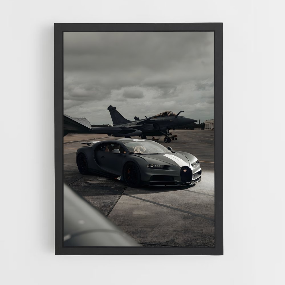 Poster Supercar Takeoff – affiche Bugatti (vue 2)
